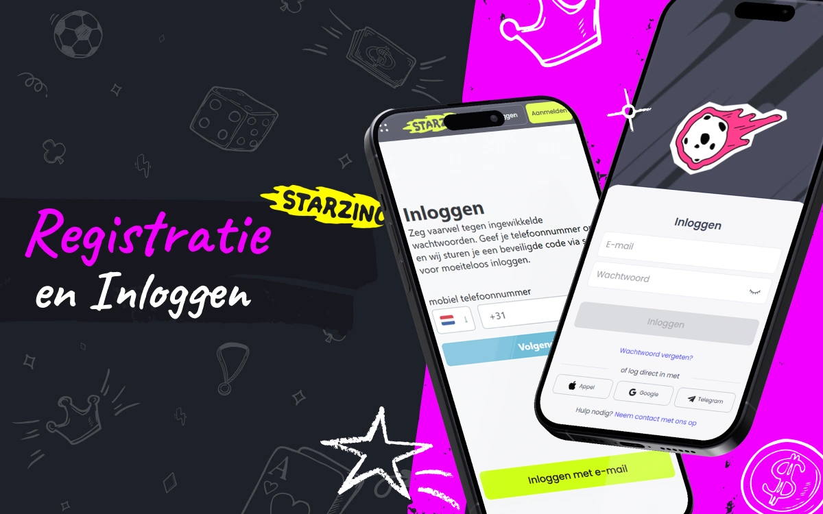 App Registratie en Inloggen Starzino 