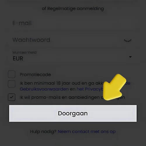 Instructie Voltooi het proces